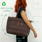 Carica l'immagine nel visualizzatore di Gallery, Borsa tote imbottita DRD4-7R Travel Gene Marrone