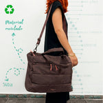 Carica l'immagine nel visualizzatore di Gallery, Borsa tote imbottita DRD4-7R Travel Gene Marrone