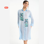 Load image into Gallery viewer, Camicia/Kaftano con pesci