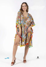 Load image into Gallery viewer, Abito corto con nappine