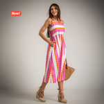 Load image into Gallery viewer, Abito con tasche stripes