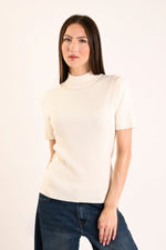 Load image into Gallery viewer, Maglia a mezze maniche con micro paillettes