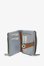 Carica l'immagine nel visualizzatore di Gallery, Portafoglio piccolo in pelle bicolore