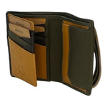 Load image into Gallery viewer, Portafoglio piccolo da uomo in pelle con protezione RFID