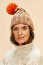 Load image into Gallery viewer, Cappello Ingrid Bobble - Cappuccino