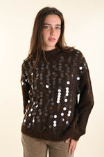Load image into Gallery viewer, Maglione maxi paillettes