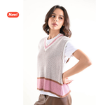 Carica l'immagine nel visualizzatore di Gallery, Gilet a costine con scollo V
