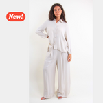 Carica l'immagine nel visualizzatore di Gallery, Pantaloni palazzo in viscosa fluida