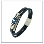 Carica l'immagine nel visualizzatore di Gallery, Bracciale in cuoio doppio giro