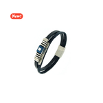 Carica l'immagine nel visualizzatore di Gallery, Bracciale in cuoio doppio giro