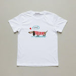 Load image into Gallery viewer, T-shirt donna bassotto maglia a righe