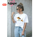 Carica l'immagine nel visualizzatore di Gallery, T-shirt donna con bassotto alla francese