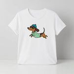 Carica l'immagine nel visualizzatore di Gallery, T-shirt donna con bassotto alla francese