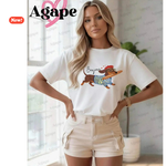 Carica l'immagine nel visualizzatore di Gallery, T-shirt donna bassotto baguette