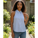 Carica l'immagine nel visualizzatore di Gallery, Camicia smanicata a righe