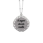 Load image into Gallery viewer, Collana orologio di Cenerentola “Allo scoccare della mezzanotte”