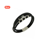 Carica l'immagine nel visualizzatore di Gallery, Bracciale in cuoio doppio giro