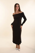 Carica l'immagine nel visualizzatore di Gallery, Abito con scollo alla Bardot