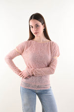 Carica l'immagine nel visualizzatore di Gallery, Maglia in pizzo con maniche removibili