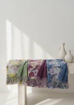 Load image into Gallery viewer, Pashmina reversibile con stampa floreale retrò