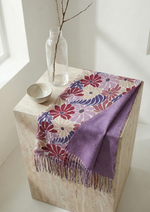 Load image into Gallery viewer, Pashmina reversibile con stampa floreale retrò