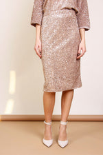 Load image into Gallery viewer, Gonna longuette con paillettes