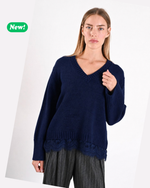 Load image into Gallery viewer, Maglione con pizzo sul fondo