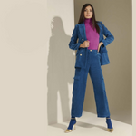 Carica l'immagine nel visualizzatore di Gallery, MD1191 indossato da modella con pantalone della stessa tipologia