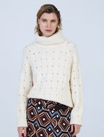 Load image into Gallery viewer, Maglione con trama lavorata a maglia