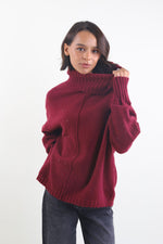 Load image into Gallery viewer, Maglione con collo alto a coste