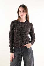 Carica l'immagine nel visualizzatore di Gallery, Cardigan in maglia con paillettes