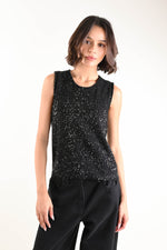 Carica l'immagine nel visualizzatore di Gallery, Top in maglia con paillettes