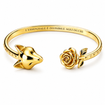 Carica l'immagine nel visualizzatore di Gallery, Bracciale volpe e rosa “L’essenziale è invisibile agli occhi”