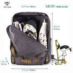 Load image into Gallery viewer, Zaino « Greetings from the world » Travel to me! Grigio