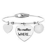 Carica l'immagine nel visualizzatore di Gallery, Bracciale rigido "No matter where.."