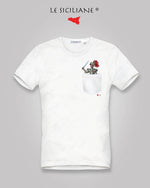 Load image into Gallery viewer, T-shirt con taschino "simboli della Sicilia"