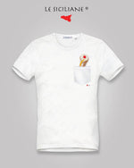 Load image into Gallery viewer, T-shirt con taschino "simboli della Sicilia"