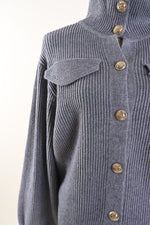 Load image into Gallery viewer, Cardigan con tessuto a coste