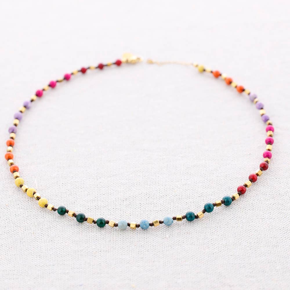 Collana in acciaio Stone