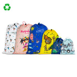 Load image into Gallery viewer, Borsa da pranzo riciclata con dinosauri
