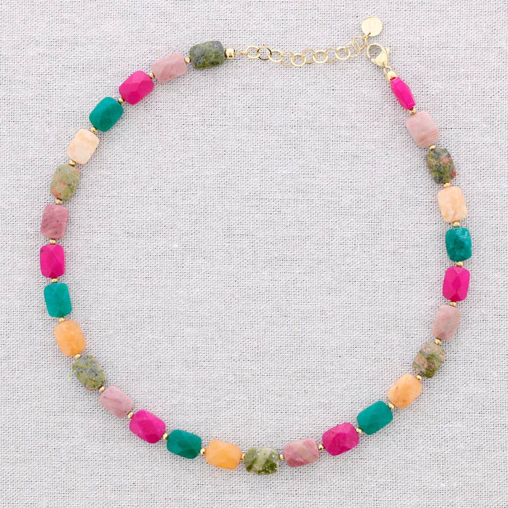 Collana in acciaio Stone