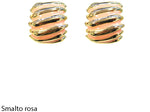 Carica l'immagine nel visualizzatore di Gallery, Orecchini smaltati a righe
