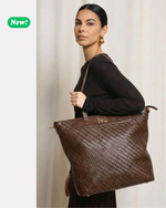 Load image into Gallery viewer, Borsa Tote verticale intrecciata
