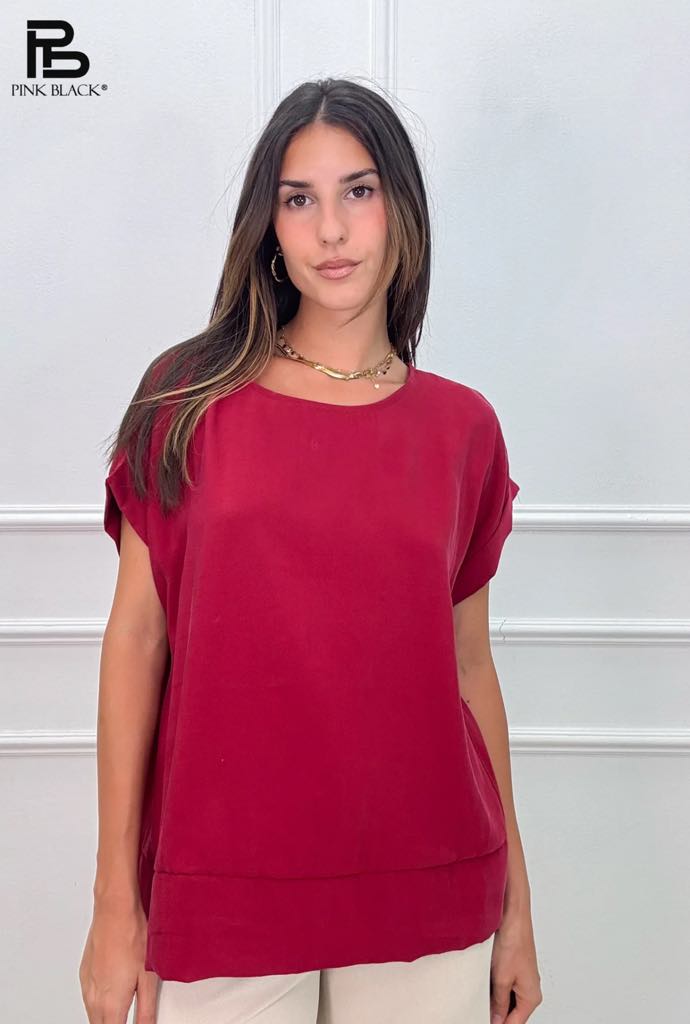Maglia maniche con risvoltino
