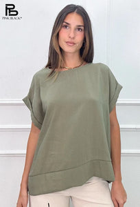Maglia maniche con risvoltino
