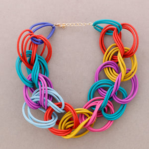 Collana con maglie in Gomma