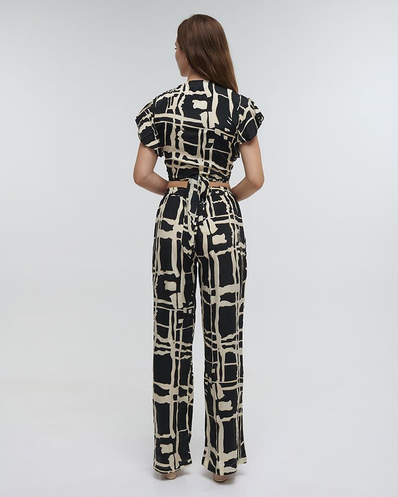 Pantaloni palazzo fantasia