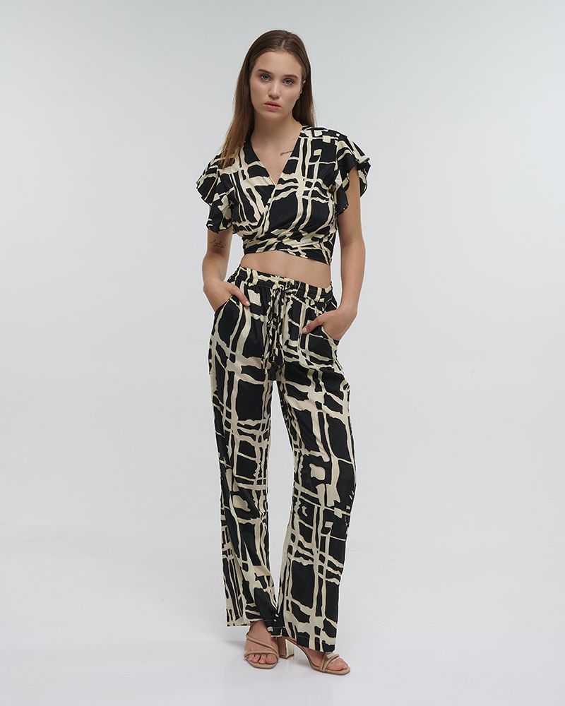 Pantaloni palazzo fantasia
