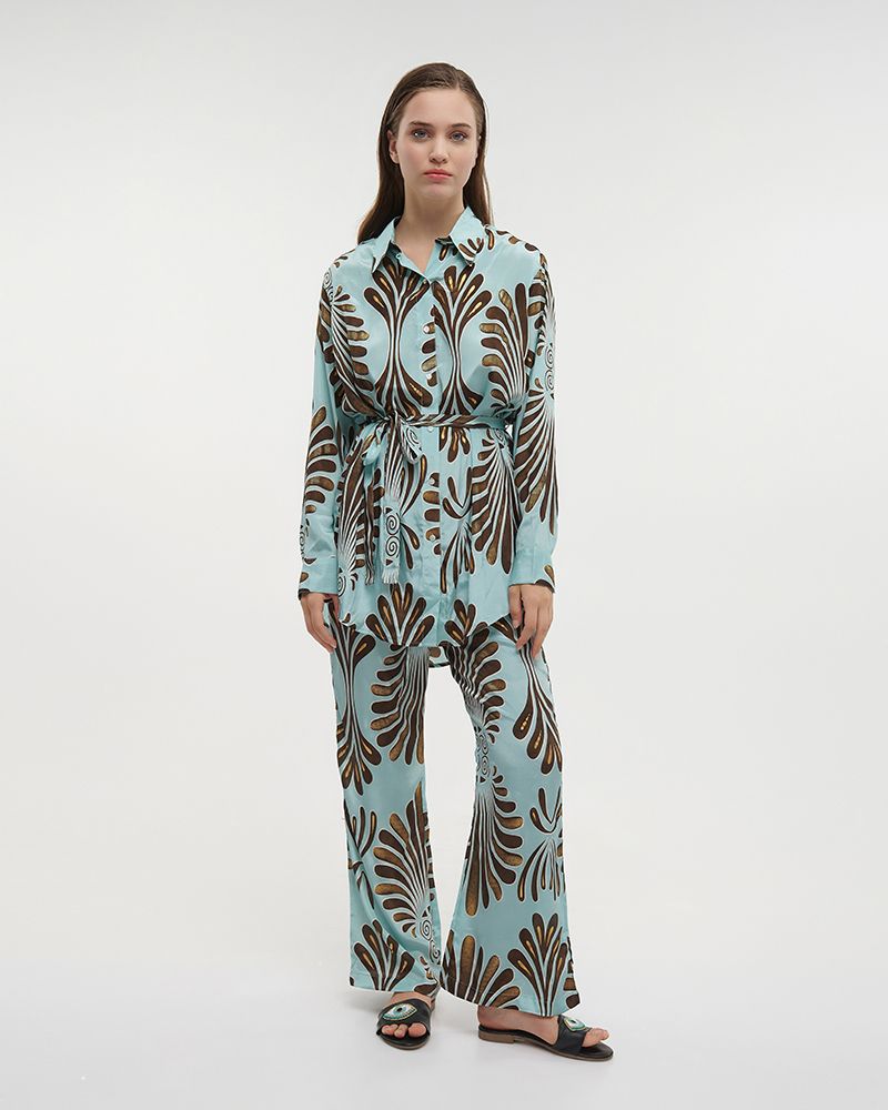 Camicia lunga con cintura