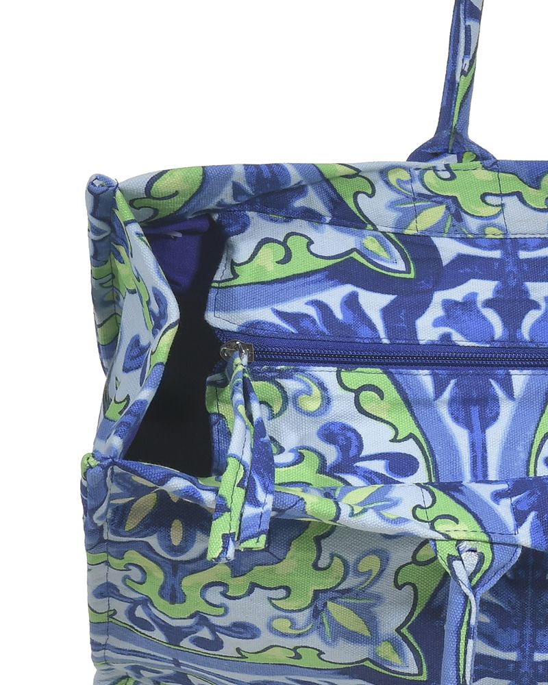 Borsa in tessuto stile maioliche